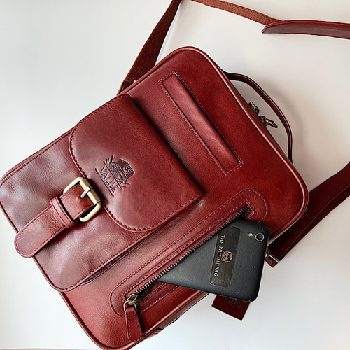 英国デザイン牛革かばんValise TALL BOXショルダー ラスティ