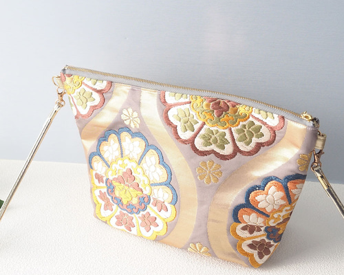 【オーダー品】着物 帯 帯締め リメイク ハンドメイド ショルダーバッグ 西陣 西陣織】着物帯リメイクバッグ（着物リメイク/伝統工芸/斜めかけ