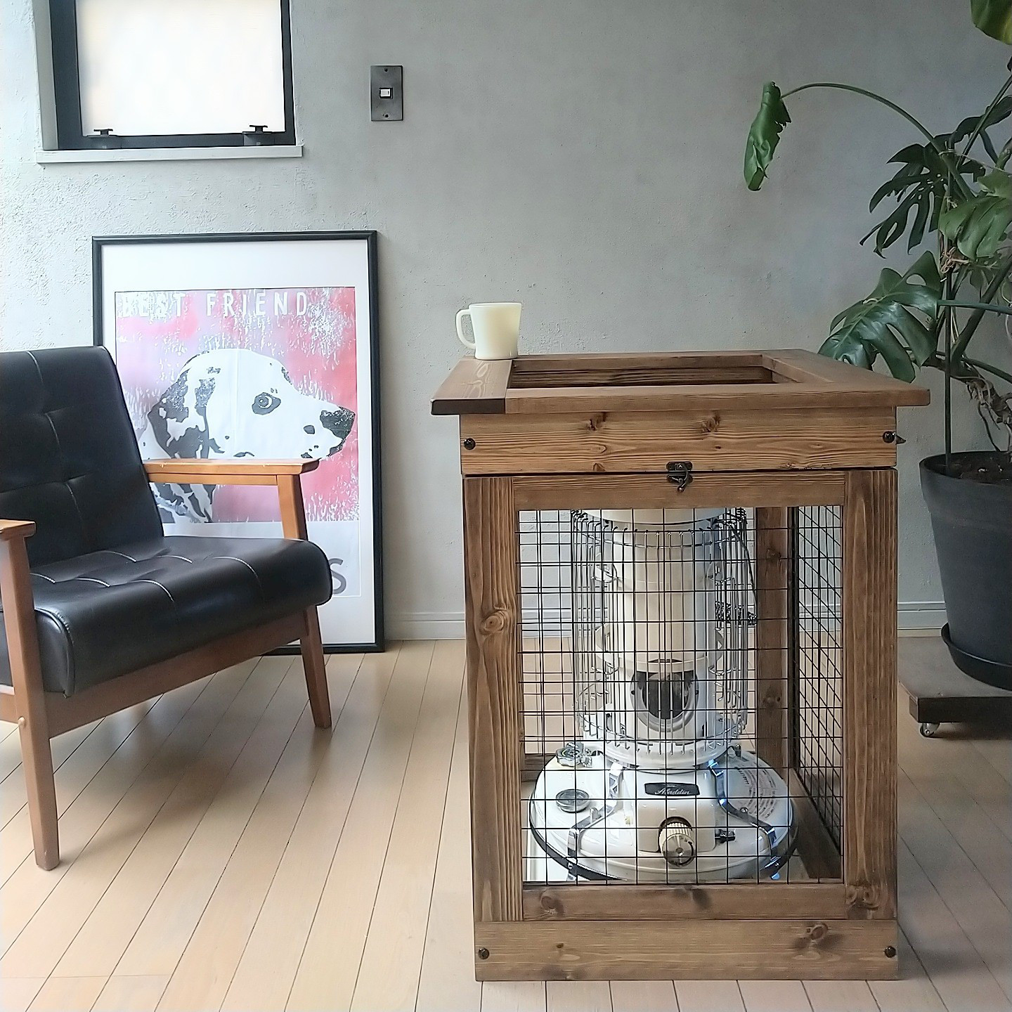 □○アラジンストーブ用ウッド&アイアンストーブガード○□ アラジンストーブ用アイアン&ウッド ストーブガード その他家具