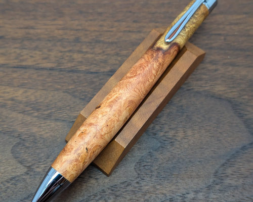 ヨ*シ様 ハンドメイド　上杢　花梨　瘤杢　紅白　2本セット　シャープペン　ボール ヨ*シ様 ハンドメイド 上杢 花梨 瘤杢 紅白 2本セット シャープペン