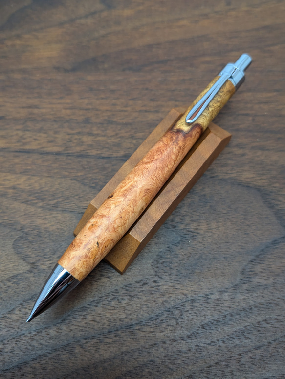 新作】花梨瘤杢 紅白 シャープペンシル No.13 ペン・筆記用具 工房