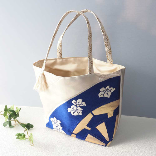 西陣織】着物帯リメイクバッグ（着物リメイク/伝統工芸/斜めかけ