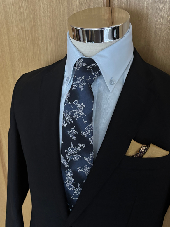 鳥獣戯画ネクタイ　日本最古の漫画 3枚目の画像