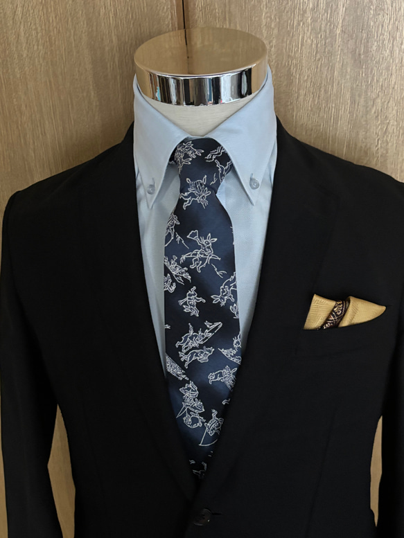 鳥獣戯画ネクタイ　日本最古の漫画 2枚目の画像