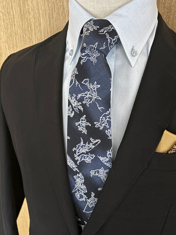 鳥獣戯画ネクタイ　日本最古の漫画 6枚目の画像