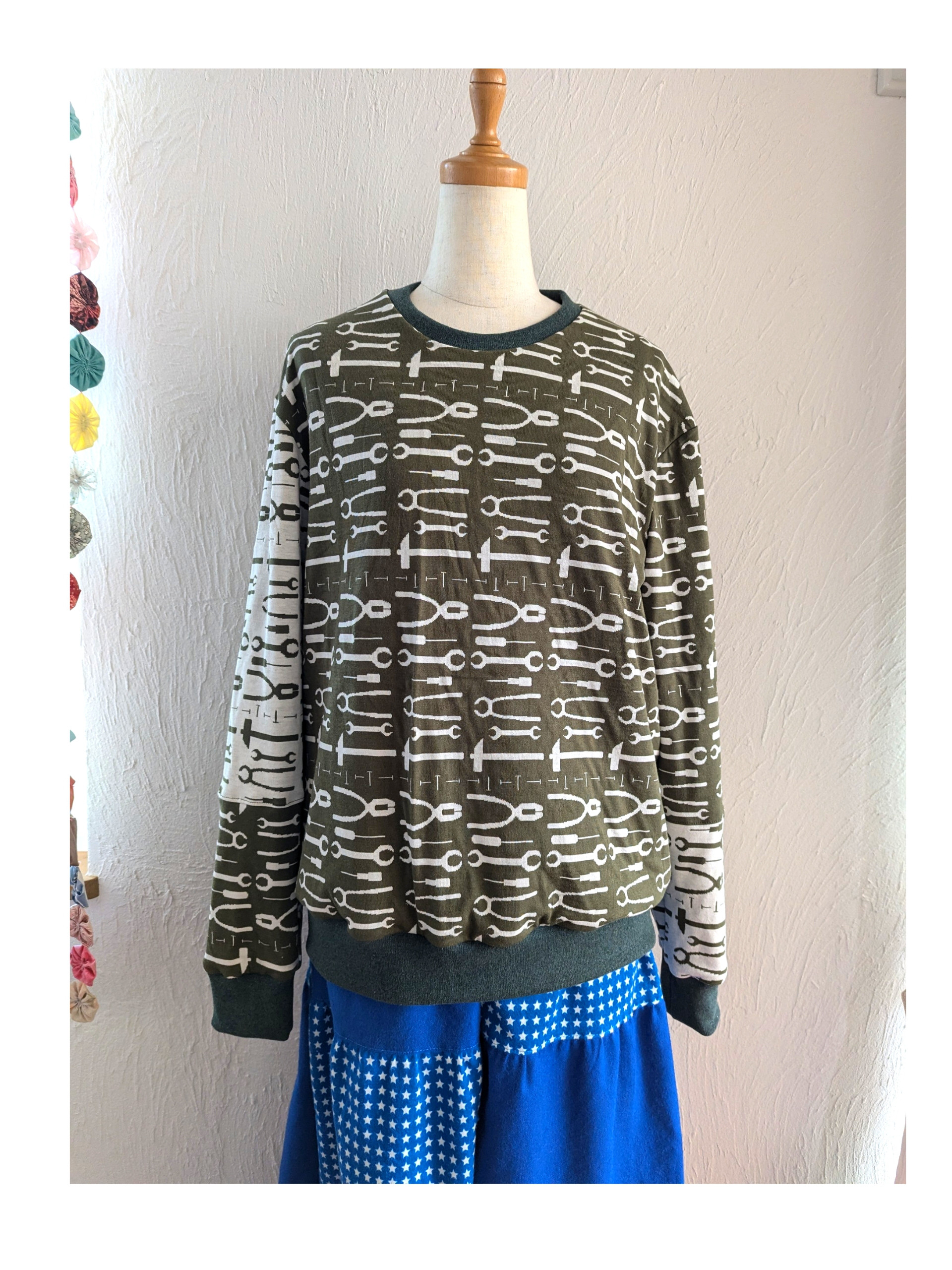 ☆maffon良質生地使用☆おもしろい工具柄☆