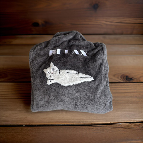 ねこ刺繍 毛布 着る毛布 ルームウェア 毛布 着る毛布 ねこグッズ 毛布 着る毛布 ルームウェア 毛布 着る毛布 その他