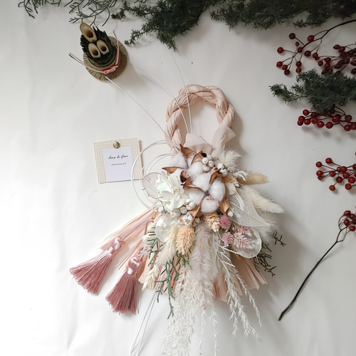 2025年ꕤ︎︎しめ縄飾りꕤ︎︎ドライフラワー スワッグ 2way 2025 2way しめ縄飾り ドライフラワー アレンジメント | ドライ