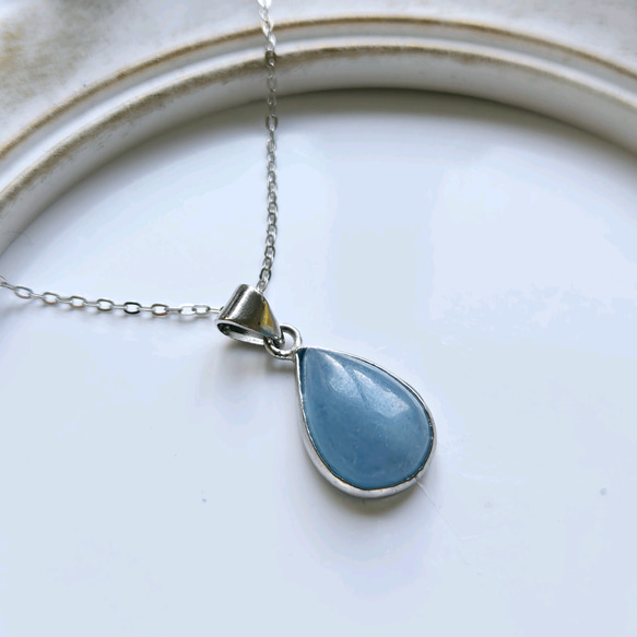 一点物】アクアマリンの雫ペンダントトップ ✩.*˚ ネックレス  