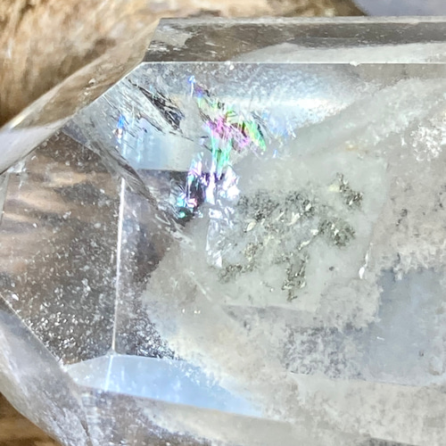 龍脈水晶 パイライトインクォーツ クリスタル 水晶 黄鉄鉱 ファントム