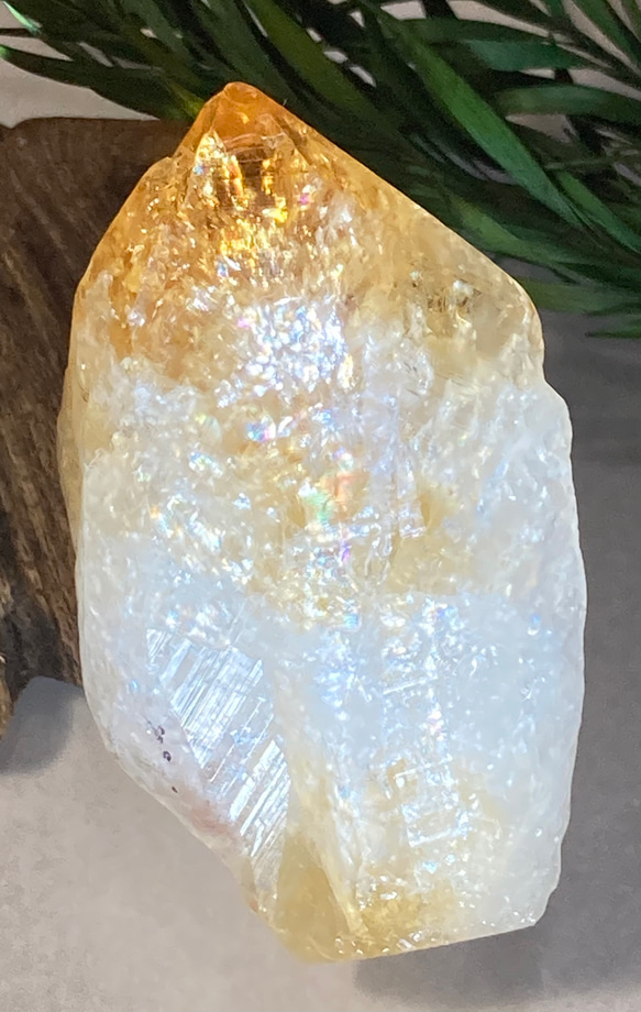 恋愛・ビジネス✨レインボー非加熱シトリンクォーツ ポイント原石