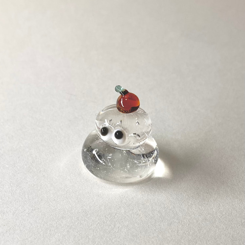 鏡餅と三宝、台座 ガラス細工 ミニチュア dae786fa69154b97cfa5a352cb11f4