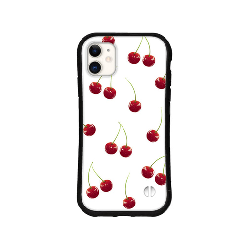 さくらんぼ 名入れ スマホケース iPhone16 15 14 pro SE iface型