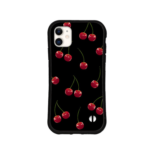 さくらんぼ 名入れ スマホケース iPhone16 15 14 pro SE iface型