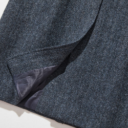 優雅的100%羊毛大衣，成人長版大衣，藍色，230101-3 第11張的照片