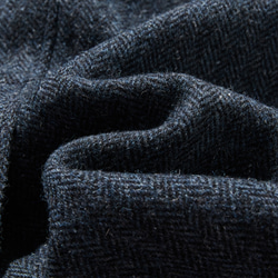 優雅的100%羊毛大衣，成人長版大衣，藍色，230101-3 第14張的照片