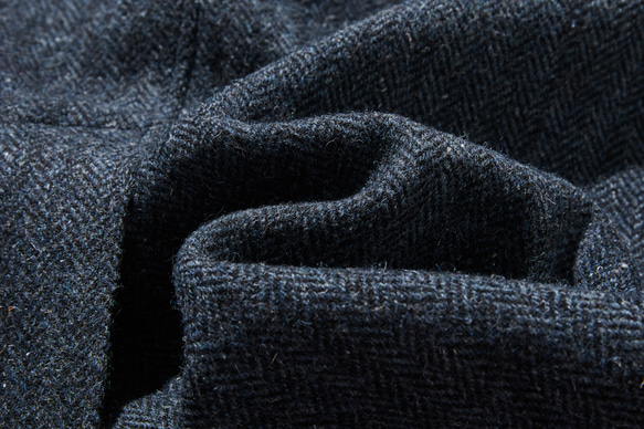 優雅的100%羊毛大衣，成人長版大衣，藍色，230101-3 第14張的照片