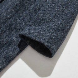 優雅的100%羊毛大衣，成人長版大衣，藍色，230101-3 第4張的照片