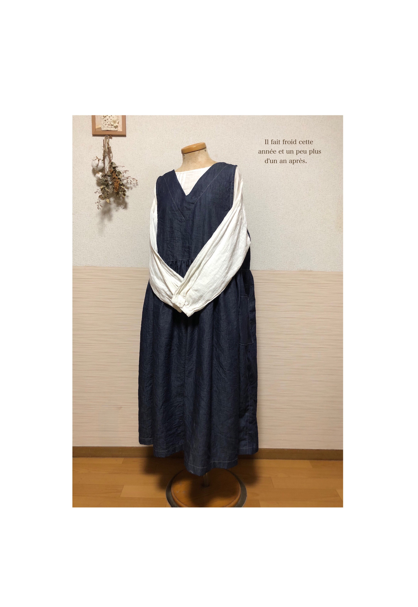 岡山の国産児島デニム　ワンピース