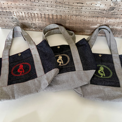 岡山デニム ココペリショルダートートバッグ トートバッグ かえるの手