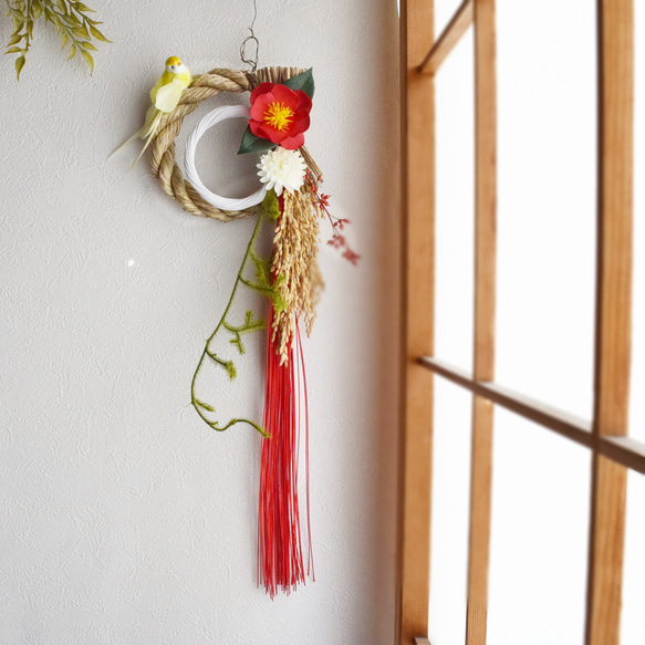新年を寿ぐ お正月飾り 古代米の稲穂とナンキンハゼ 50cm 超早割お正月