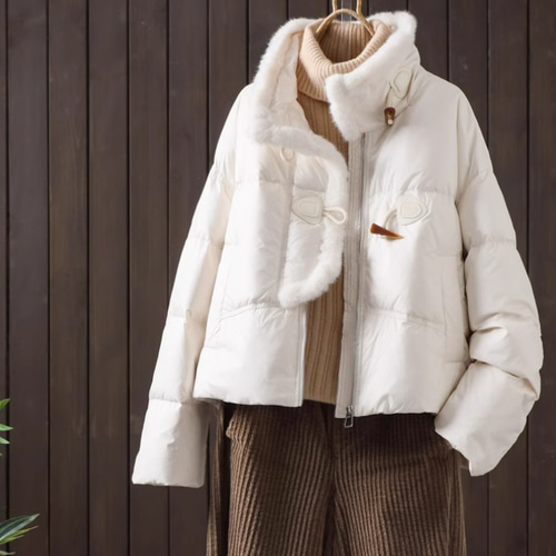 秋冬暖かいダウンジャケット.90%白いアヒルの毛. レディースダウン  
