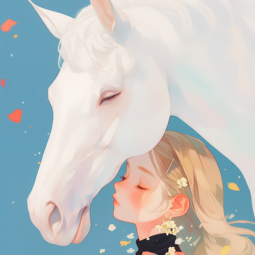 受注生産】人と動物AIイラストオーダー(壁紙) イラスト kujira8016