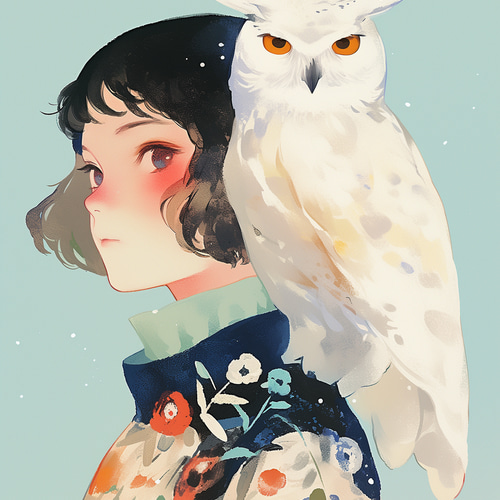 受注生産】人と動物AIイラストオーダー(壁紙) イラスト kujira8016