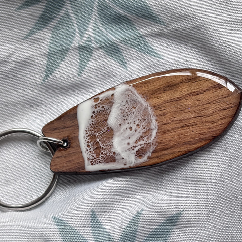 サーフボードwood キーホルダー バッグチャーム 海 プレゼント ご褒美  
