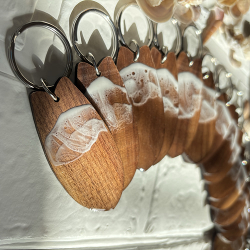 サーフボードwood キーホルダー バッグチャーム 海 プレゼント ご褒美  