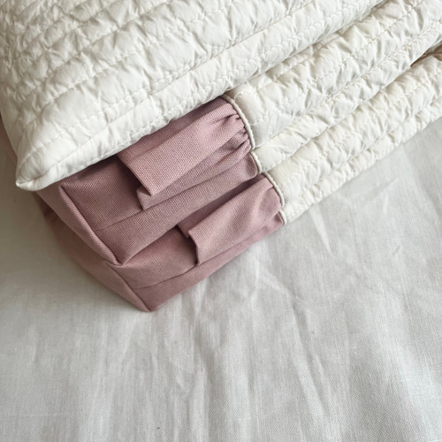 ヌビ イブル生地レッスンバッグ ロマンティックリボンフリル 入園入学