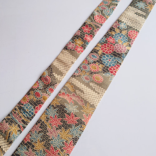 ネクタイ tie 和柄 Japanese フォーマル カジュアル ゴールド 花柄