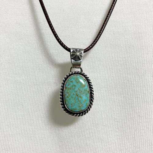 キングマン ターコイズ トルコ石 シルバー ネックレス