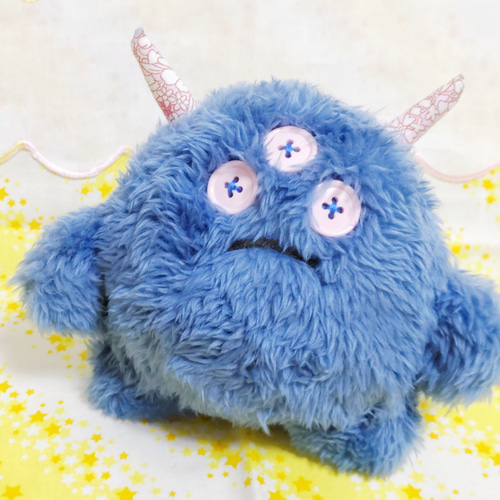 細角みつめちゃん＊スモーキーブルー ぬいぐるみ HANDMADE *ryan* 通販