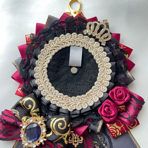 痛ロゼット ロゼット 缶バッジ 痛バッグ 推し活 赤 バッグチャーム