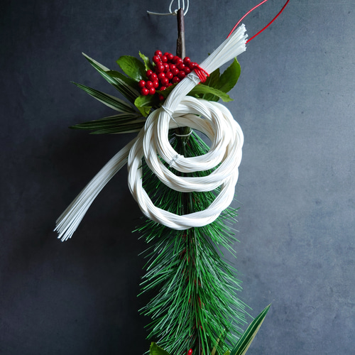 壽戸愚呂・白蛇【松竹梅】縁起物 しめ縄・お正月飾り2026年仕様『超早