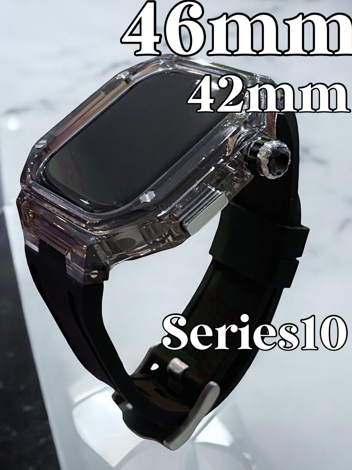 4246アップルウォッチカバーケースApple Watchラバーバンドベルト