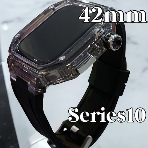 GN/アップルウォッチ ラバーベルト ケース Apple Watchバンド