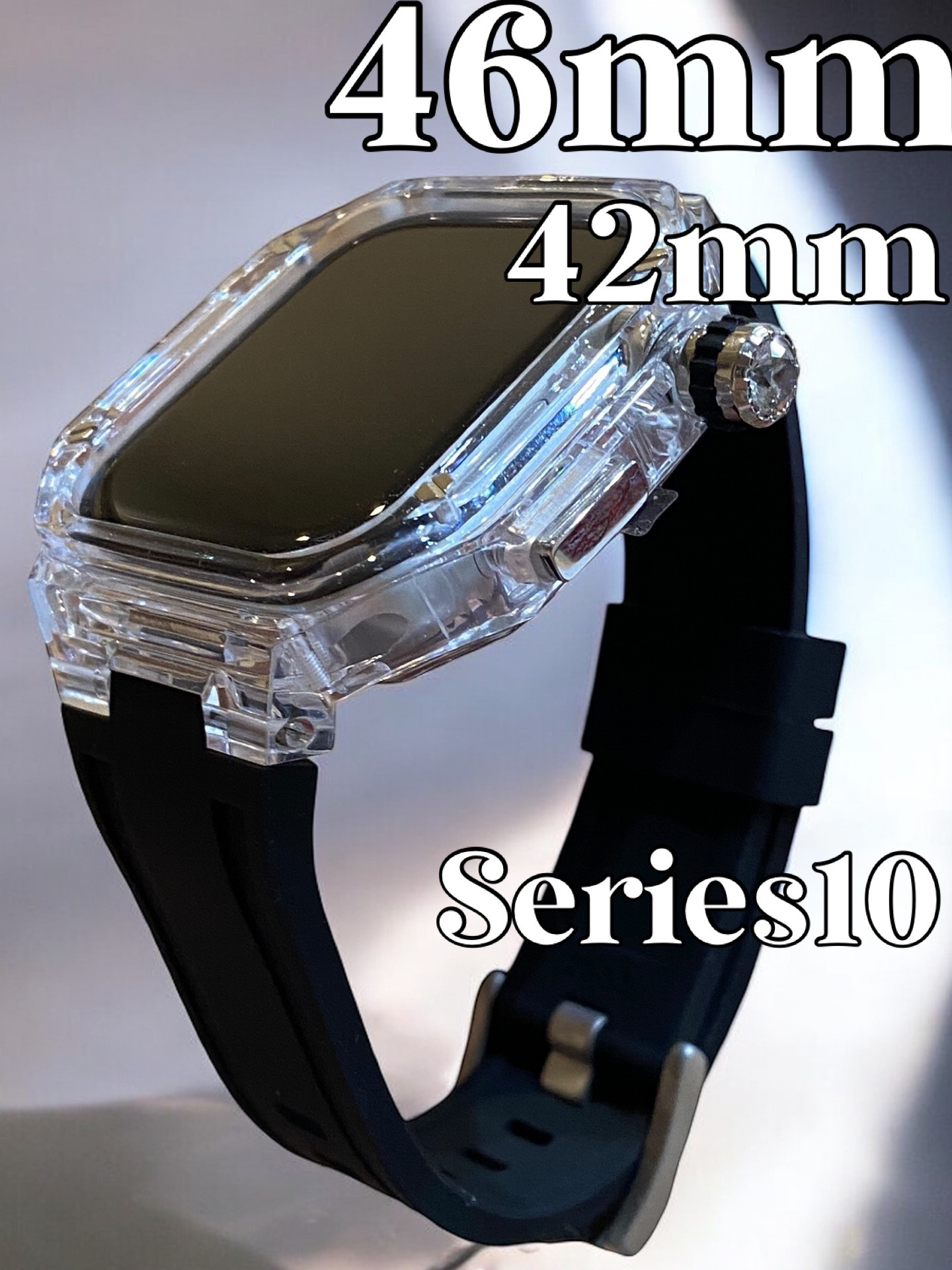 4246アップルウォッチカバーケースApple Watchラバーバンドベルト