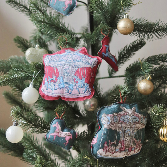 2026年3月まで】クリスマスオーナメント2個セット/ぷくぷく