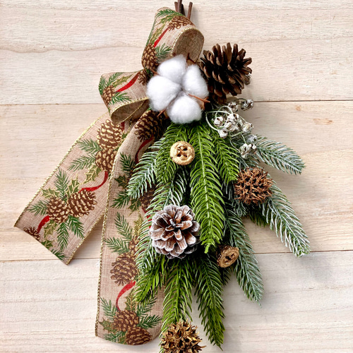 クリスマス ✴︎松ぼっくりのスワッグ✴︎ スワッグ Cherry CreeK 通販