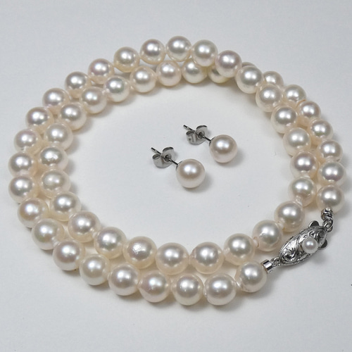 真珠 ピアス 新品 アコヤ真珠 本物 本真珠 7.0-7.5mm 白 ホワイト 7.5mm アコヤ真珠ピアス | Moon Label - 大月真珠オンラインショップ