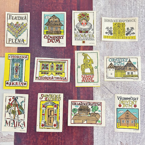 320・【在庫限り】マッチラベル アート 12柄 1956年頃 レア