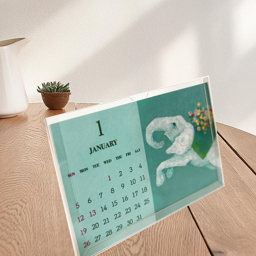 2025卓上カレンダー/プラスチックケース入り カレンダー Anko Oohara