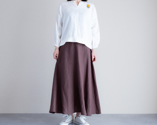 最終価格　新品未着用　AU GARÇONS リネン巻スカート　定価33000円 最終価格 新品未着用 AU GARÇONS リネン巻スカート 定価33000円