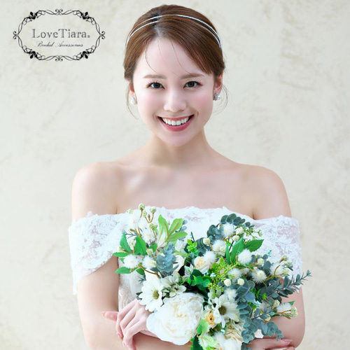 シンプル2連カチューシャKA-42|ウエディング 結婚式 花嫁 シンプル2連カチューシャKA-42|ウエディング 結婚式 花嫁