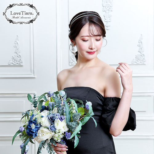 シンプル2連カチューシャKA-42|ウエディング 結婚式 花嫁 シンプル2連カチューシャKA-42|ウエディング 結婚式 花嫁