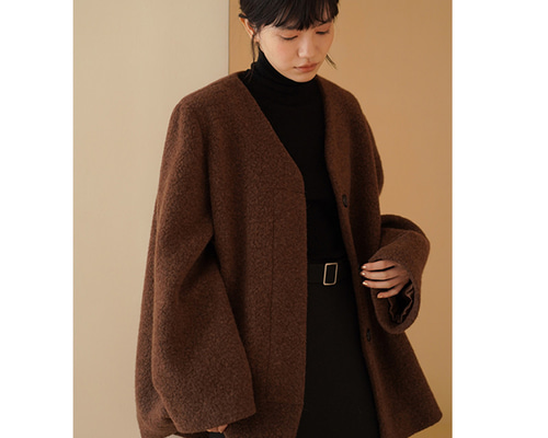 CODEA ブルゾン　ウール混紡 ツイードジャケット 9cc3ff0bbcc053058e44522644d246