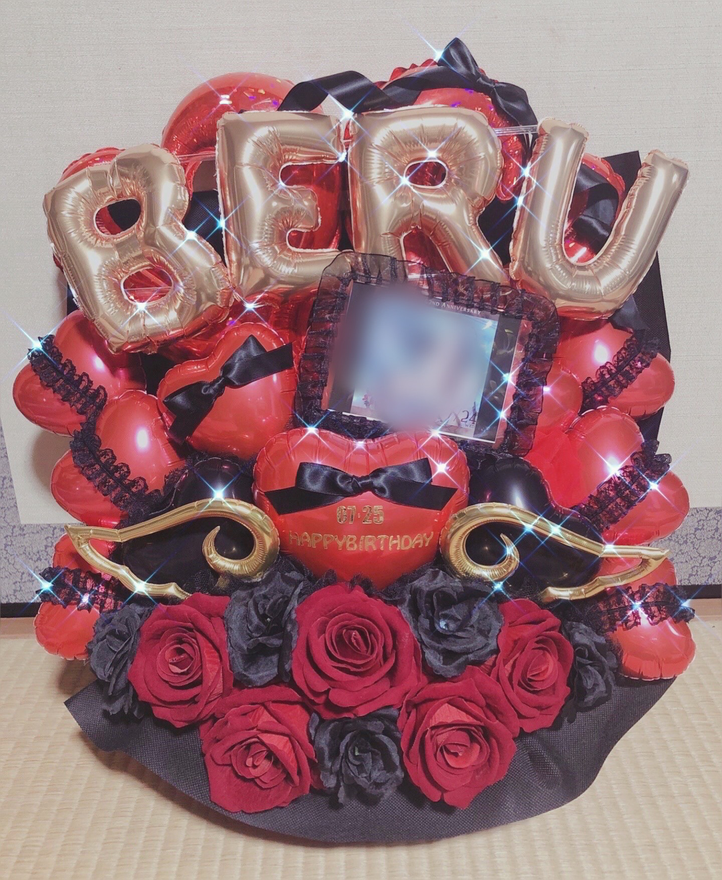 推し活　バルーンギフト　バルーンアレンジ  生誕祭　周年　成人式　開店祝い　造花　フラスタ