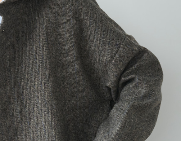 気取らないお洒落が叶うフード付ウールコート　ロングコート　　241109-1 19枚目の画像